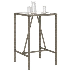 Vanjski barski stol sivi 70 x 70 x 110 cm od poliratana