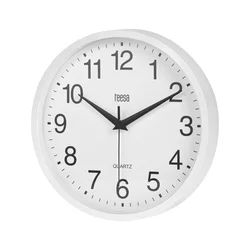 TEESA Zidni analogni sat prečnik 25cm beli TSA0037