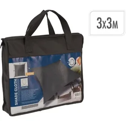 ProGarden Kvadratna senčna ponjava, 3 m, siva