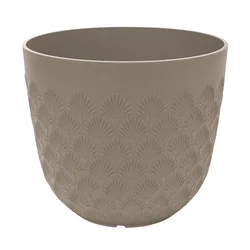 Saksija Scallop36cm tamno krem