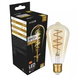 Avide Žarulja,LED,4.5W,E27,2700K,230V AC,topla bijela svjetlost - Soft Filament ST58 4.5W E27