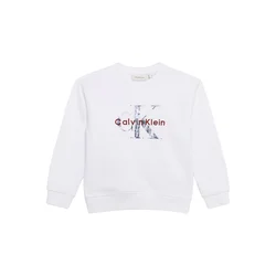 Calvin Klein Jeans Majica dimno modra/karminsko rdeča/bela