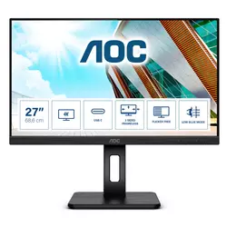 Monitor AOC 68,6 cm (27,0) U27P2CA 3840x2160 IPS 4ms 2xHDMI2.0 DisplayPort USB-C 65W 4xUSB3.2 Pivot  3H sRGB112%