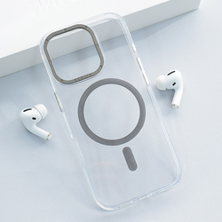 Maska za iPhone 16 Pro Max Berlia Crystal Armor Magnetic transparent crna