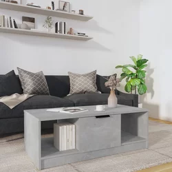 Den Klubska mizica betonsko siva 102x50x36 cm konstruiran le