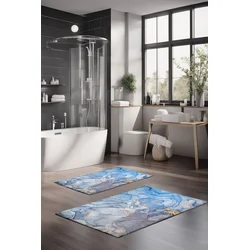Lessentiel Maison Set prostirki za kupatilo CT-5028, 2 Komada, Svetloplava