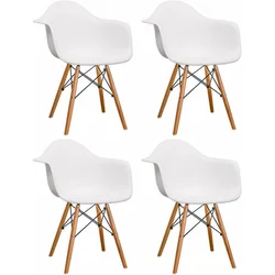 BOLZZ Set 4 stolice Modena, Bele