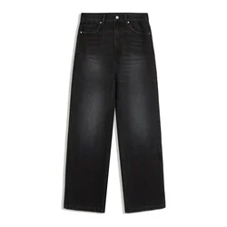 Bershka Kavbojke črn denim