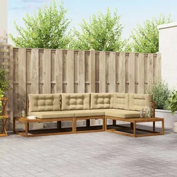 Set vanjskih sofa Prirodna i bež