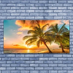 tulup.si Slika na platnu Palm tree morje landscape 125x50 cm