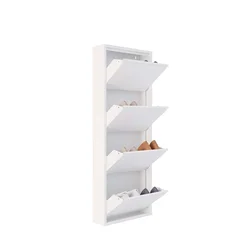 HANAH HOME Ormar za cipele 4 Piece Metal White