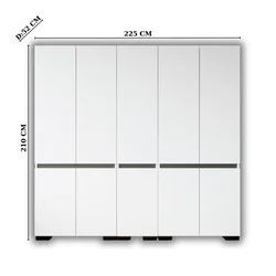 HANAH HOME Ormar Floransa 225 White Anthracite