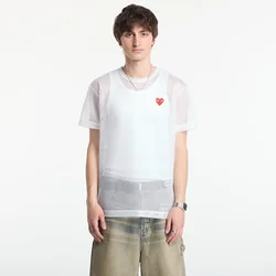 Majice Comme des Garçons PLAY T-Shirt Red Emblem White XS