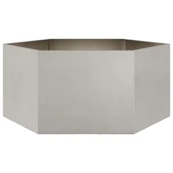 Vrtna sadilica šesterokutna 104x90x45 cm od nehrđajućeg čelika