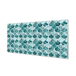 tulup.si Slika na steklu Ribe vzorec lestvica 140x70 cm 4 obešalnika