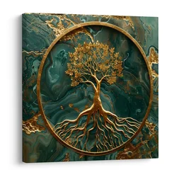 Slika drevo življenja v krogu elegance - 20x20