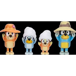 Bluey Paket 4 figur - družina Heeler na potovanju - 1 k.