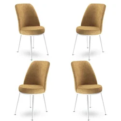 Hanah Home Set stolica Dexa, 45x89x42 cm, 4 komada, Belo-smeđe