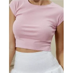 Sinsay - Majica kratkih rukava Basic - roze