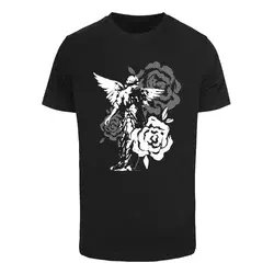 Mister Tee Majica Grace In Bloom  antracit / črna / bela