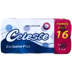 Celeste toalet papir EXCLUSIVE PLUS 16/1, troslojni, 150 listića