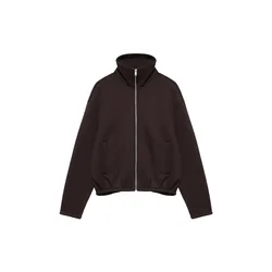 Pull&Bear Jopa na zadrgo temno rjava
