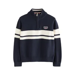 Superdry Pulover mornarska/bela