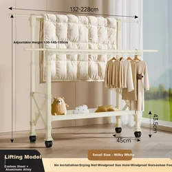 Cenggao Stalak za odeću,  228 cm, Beli