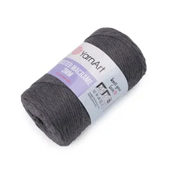 Pletena preja Twisted Macrame 250 g - (758) temno siva