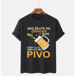MAFIMI Muška majica Ako želite da bude dobre volje, Crna