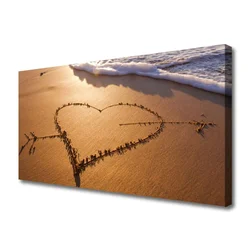 tulup.si Slika na platnu Sea beach heart art 120x60 cm