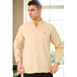 G974 DEWBERRY MENS SHIRT-BEIGE