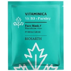 BioEarth Vitaminica sheet maska za lice vitamin B3 + peršun, 15 ml