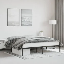 shumee vidaXL Kovinski posteljni okvir črne barve 183x213 cm