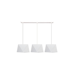 Luster na sajli DIAMENT 3xE27/60W/230V bela
