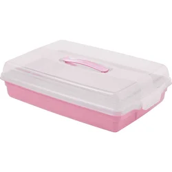 CURVER Kutija za tortu sa poslužavnikom roze