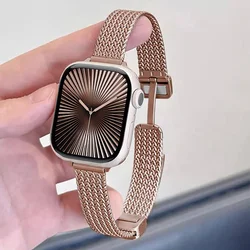 Mashi Zamenska narukvica za pametni sat za Apple Watch, Roze zlatna