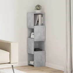 Kutni ormarić Betonski sivi 25,5x25x102cm Konstruirano drvo