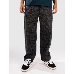 Blue Tomato Leopard Print Baggy Denim Jeans grey leopard