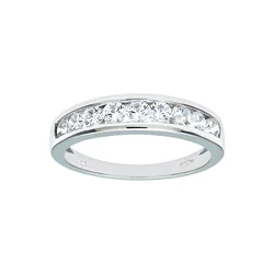 DIAMANT LETERNEL Prstan Eternity-Ring aus 375 Weißgold mit Zirkonia srebrna