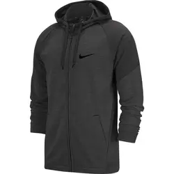 Nike M NK DRY HD LS FZ FLEECE PLUS, muški pulover, crna