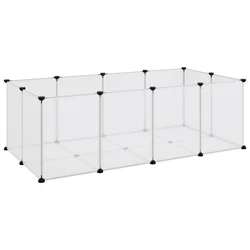 Kavez za male životinje prozirni 144 x 74 x 46,5 cm PP i čelik
