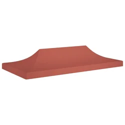 Krov za šator za zabave 6 x 3 m terakota 270 g/m2