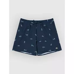 Quiksilver Stretch Printed Volley 16 kopalne hlače dark navy spaced out