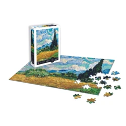 Sentosphére Puzzle 1000 kosov - Polje pšenice s cipresami - Vincent Van Gogh