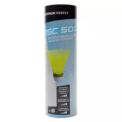 BADMINTON LOPTICE PSC 500 MEDIUM PLASTIČNE 6 KOM - ŽUTE