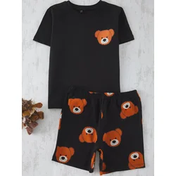 Trendyol Milla unisex set pidžama Tkdss25Pt00015, crna-crna