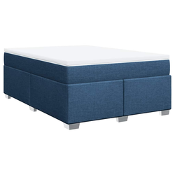 vidaXL vidaXL Box spring postelja z vzmetnico modra 140x190 cm blago, (21308581)