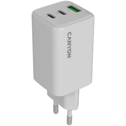 CANYON charger CU65ACC GaN 65W 2xPD 1xQC EU White