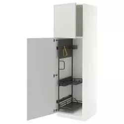 METOD Visoki element-ostava, bela/Aspudden svetlosiva, 60x60x200 cm